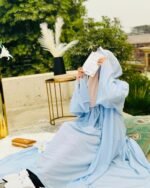 Sky Blue Abaya – Modern Modest Fashion | Libaas-e-Haya
