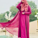 Dusty Pink Embellished Abaya | Stylish Modest Wear by Libas e Haya
