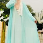Elegant Sky Blue Chiffon Abaya | Modest Fashion by Libas e Haya
