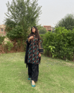Black Printed Lawn Dress – Stylish Women’s Casual & Party Wear - Image 2