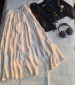 Blush Pink Tie-Front Top & Cream Polka Maxi Skirt Set – Elegant Modest Two-Piece Outfit - Image 2