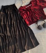 Floral Printed Skirt – Elegant Long Skirt for Women | Libas e Haya - Image 2