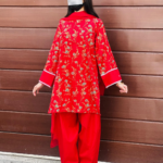 Crimson Red With dupatta