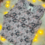 Dusty Pink with Black & Pink Floral Print