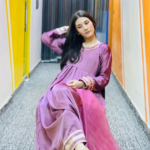 Rose Plum Silk Maxi Dress with Pink Organza Dupatta – Soft & Elegant Festive Wear | Libaas-e-Haya