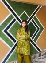 Olive Green Printed Lawn Suit – Women’s Summer & Casual Wear - Image 2