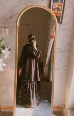 Black with Multicolor Embroidery With simpl Duputa - Image 3