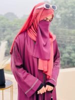 Plum Purple Abaya for Women | Modest Fashion by Libaas-e-Haya - Image 2