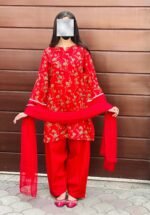 Crimson Red With dupatta - Image 2