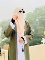 Sage Green Abaya for Women | Elegant Modest Wear by Libaas-e-Haya - Image 3