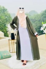 Sage Green Abaya for Women | Elegant Modest Wear by Libaas-e-Haya - Image 2